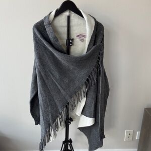 Gray and Cream Women's Sweater